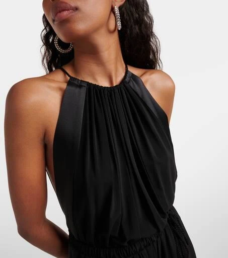 Max Mara Ubi silk satin-trimmed jersey jumpsuit 4