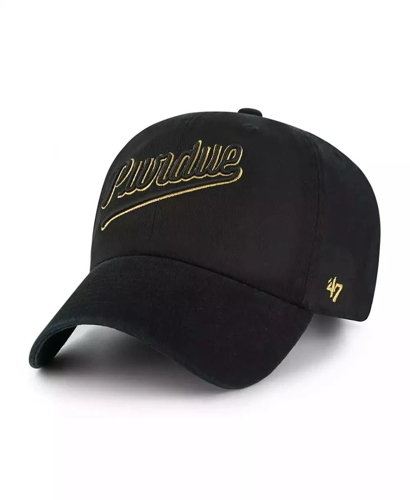 47 Brand Men's Black Purdue Boilermakers Vault Clean Up Adjustable Hat 1