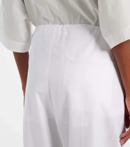 Khaite Trenton cotton poplin wide-leg pants 6