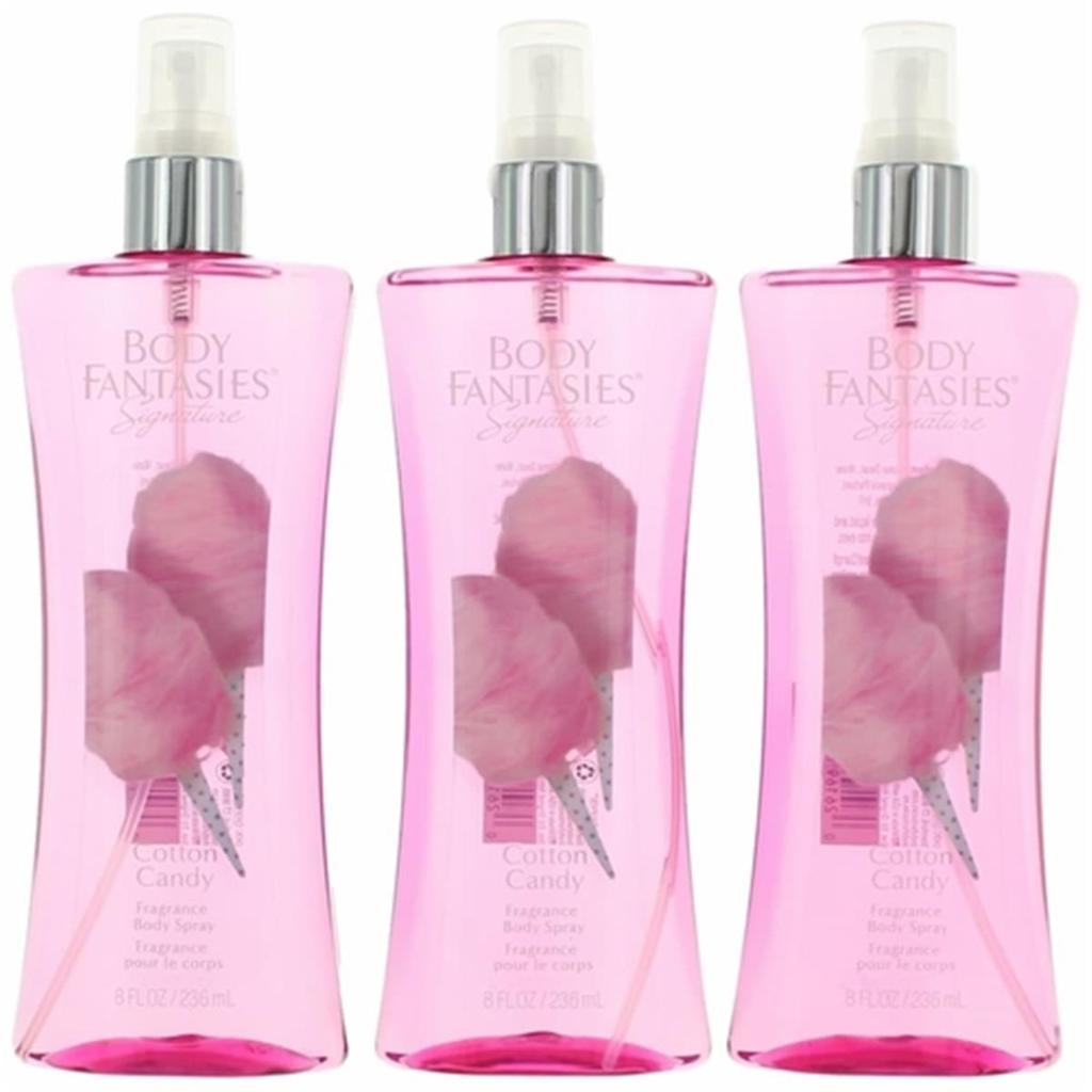 PARFUMS de COEUR awbfscc8bm3p 8 oz Cotton Candy Fragrance Body Spray for Women, Pack of 3