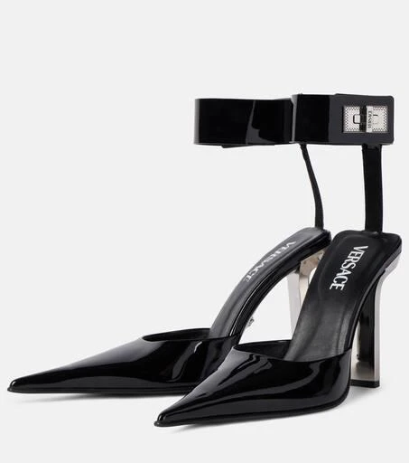 Versace Patent leather slingback pumps 4