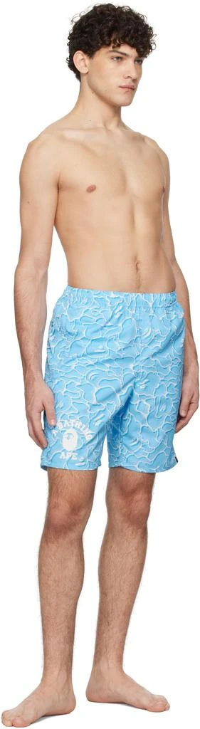 Bape Blue ABC Sea Surface Camo Shorts 4