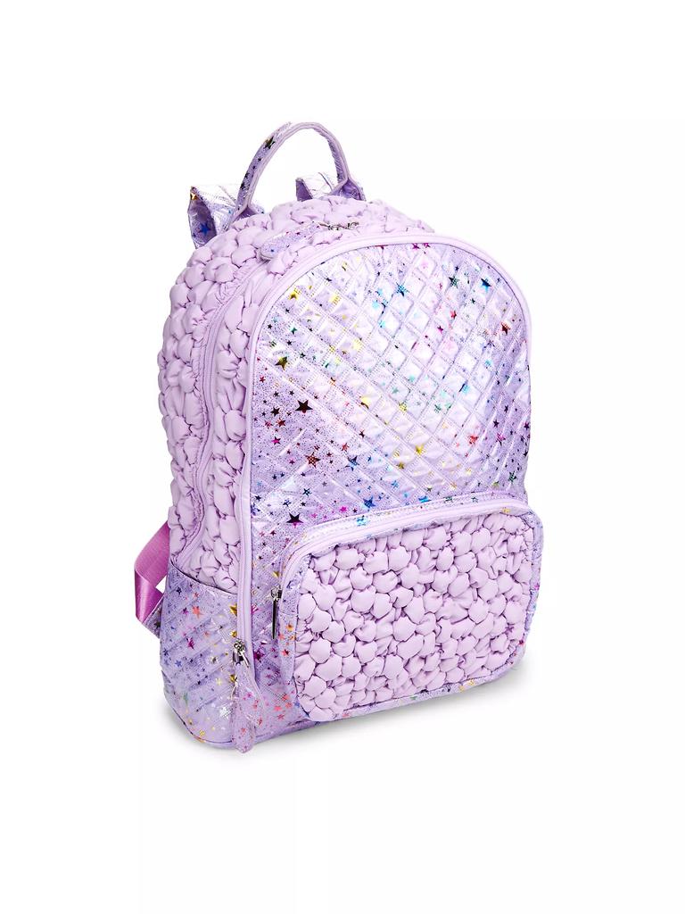 Bari Lynn Girl's Metallic Star Puffy Backpack