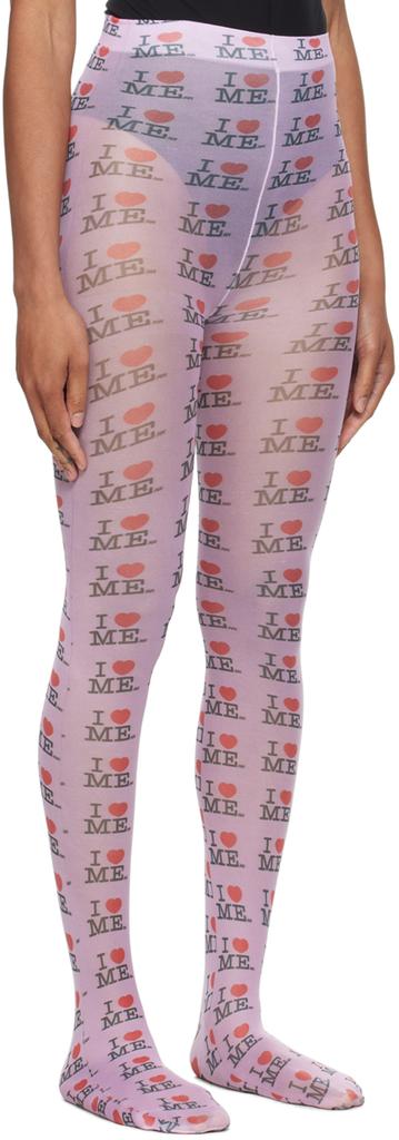 Ashley Williams Pink 'I Heart Me' Tights