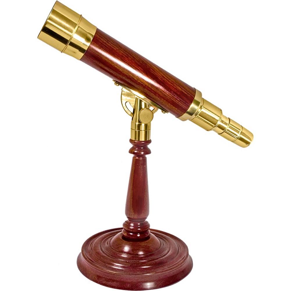 Barska 15-45x50mm Anchormaster Classic Brass Spyscope, Anchormaster with Mahogany Desktop Pedestal