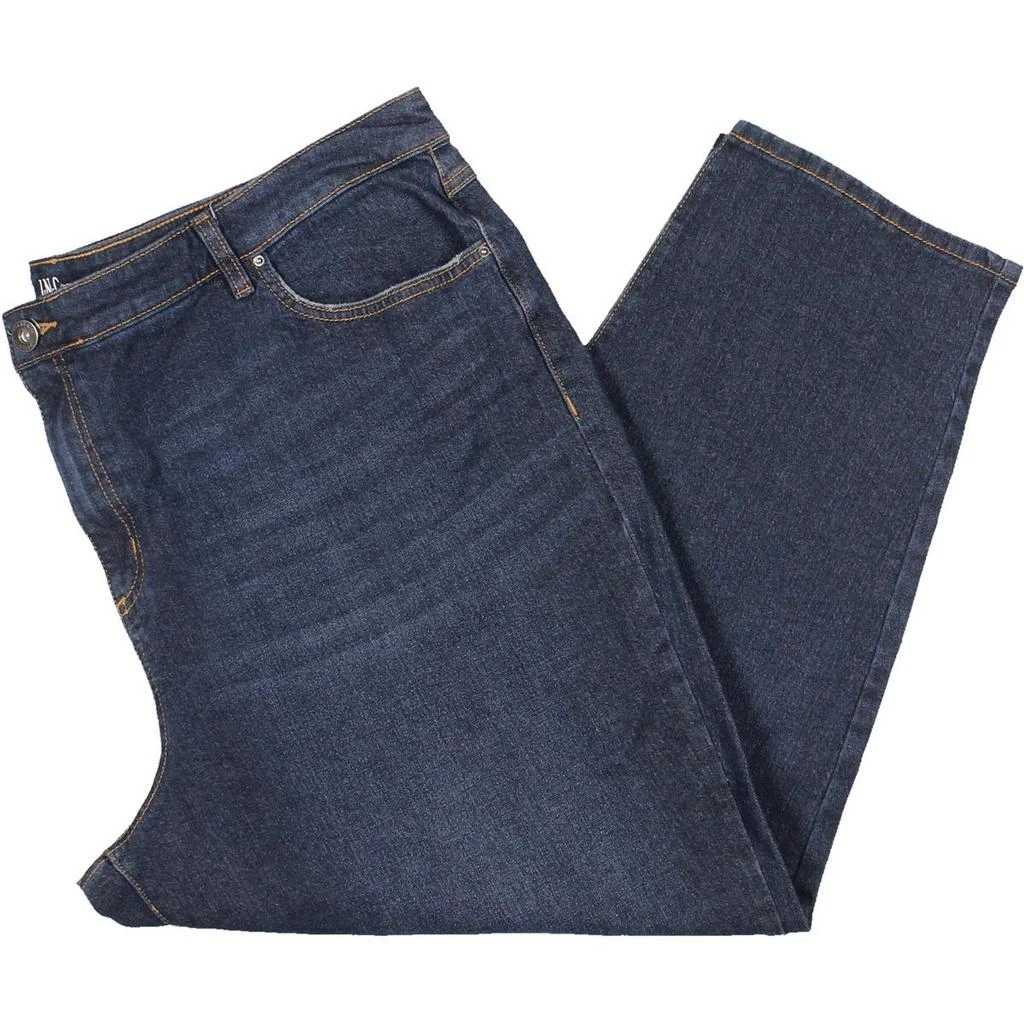 INC International Plus Womens Denim Stretch Straight Leg Jeans 1