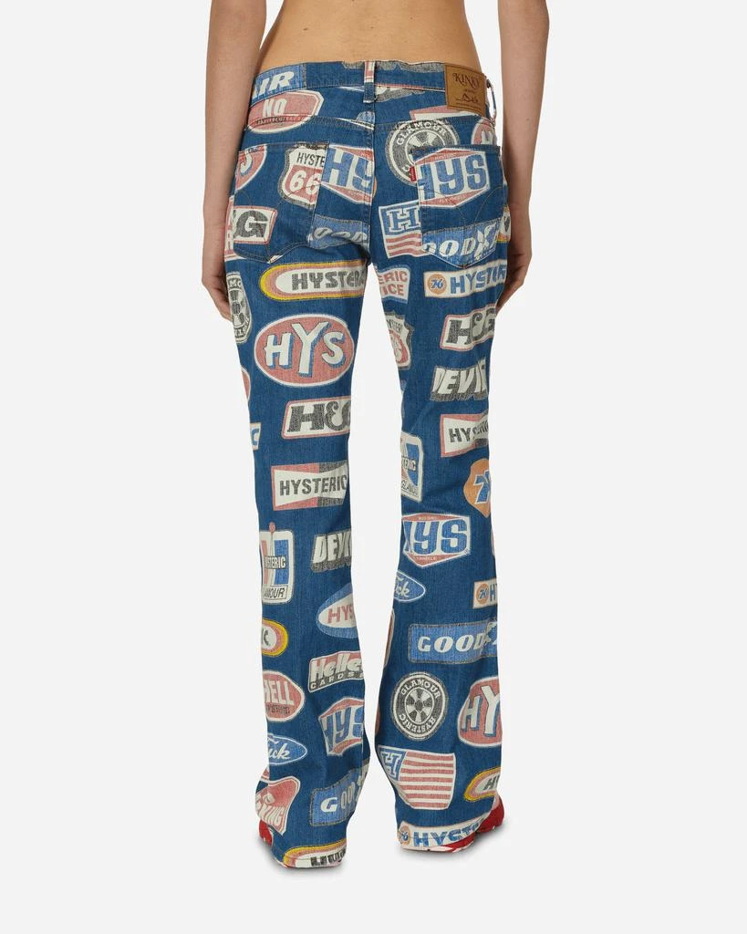 Hysteric Glamour Hysteric Motor Pattern Flare Denim Pants Indigo 