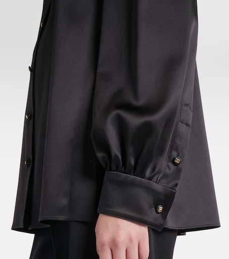 Dolce 
Gabbana Tie-neck silk-blend satin blouse 5