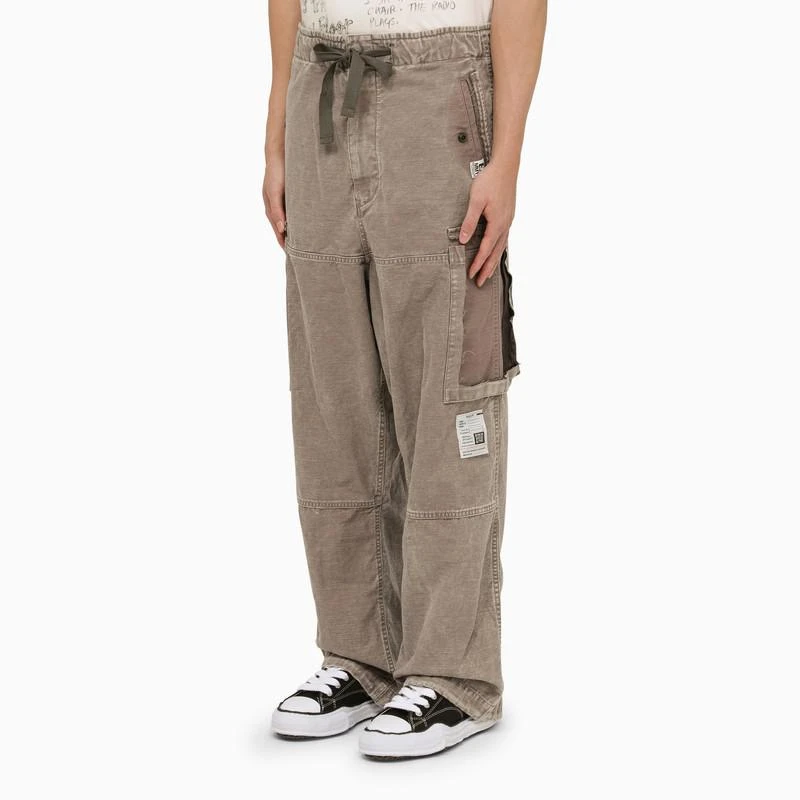 Maison MIHARA YASUHIRO Grey washed effect cotton trousers 3