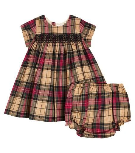Bonpoint Baby Maruska cotton dress and bloomers set 1