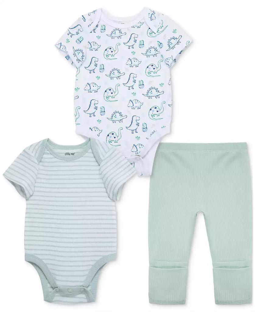 Little Me Baby Boys 3-Pc. Dino Bodysuits & Pants Set