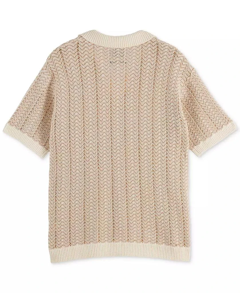 Scotch & Soda Men's Structured Knit Sweater Polo Shirt 6