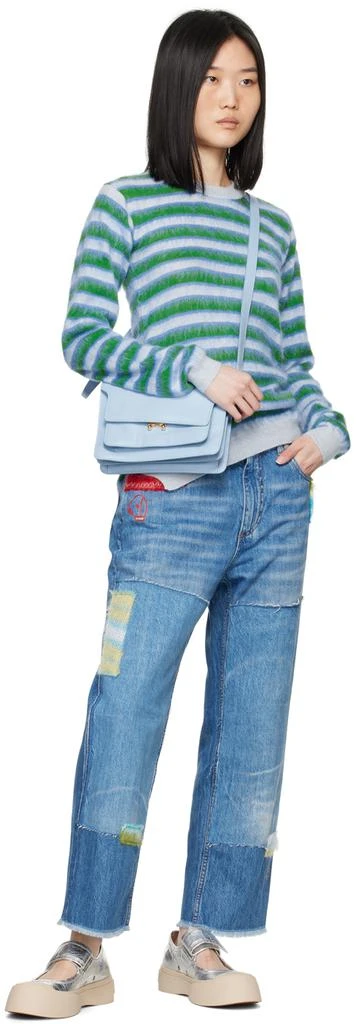 Marni Blue & Green Striped Sweater 4