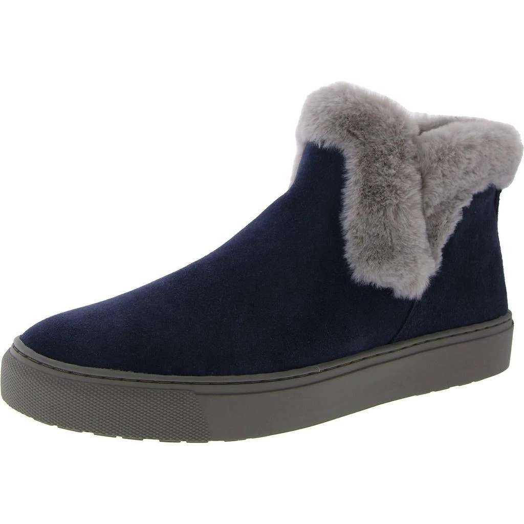 Cougar Duffy Womens Faux Leather Faux Fur Trim Ankle Boots 2