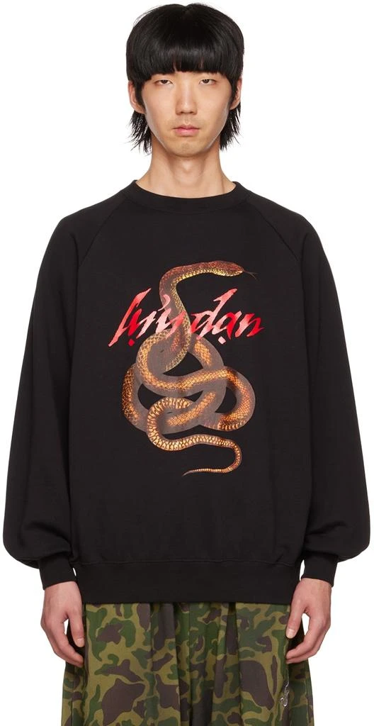 LU'U DAN Black Knotted Snake Sweatshirt 1