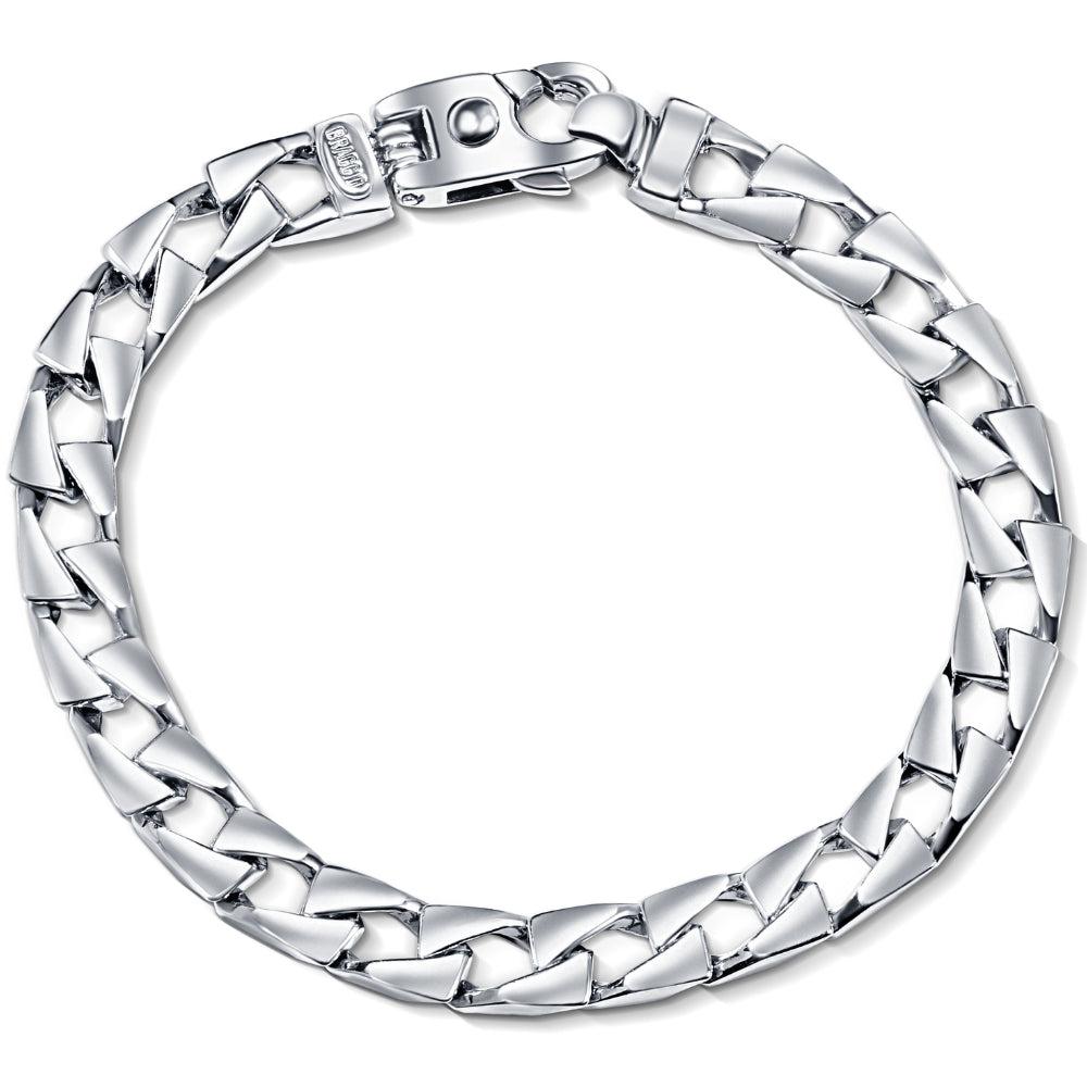 Pompeii3 Men's Curb Link 14k Gold (43gram) or Platinum (70gram) 8mm Bracelet 8.5"