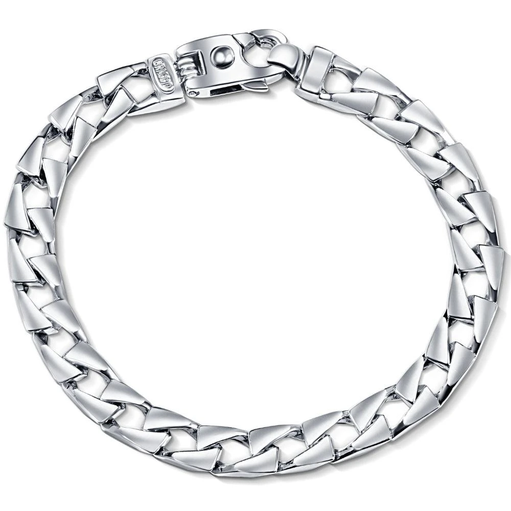 Pompeii3 Men's Curb Link 14k Gold (43gram) or Platinum (70gram) 8mm Bracelet 8.5" 1