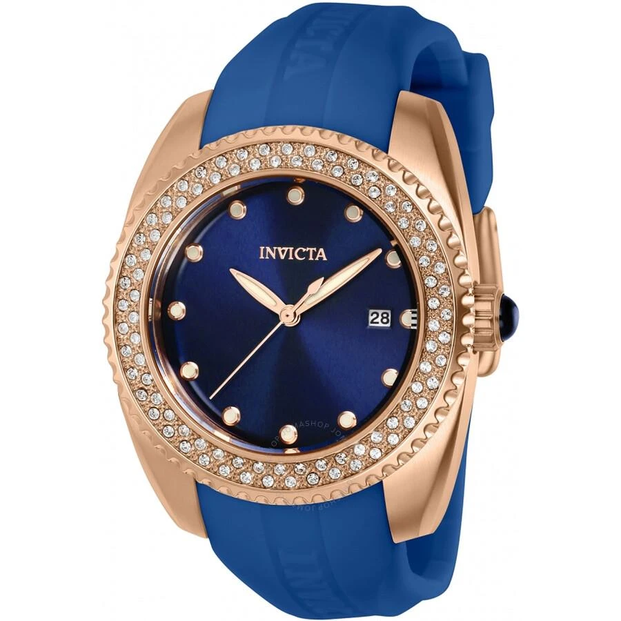 Invicta Angel Quartz Crystal Blue Dial Ladies Watch 39249 1