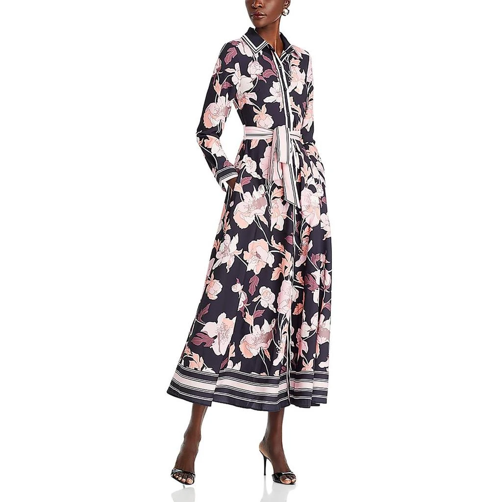 Nancy Yang Womens Floral Button Down Maxi Dress 1
