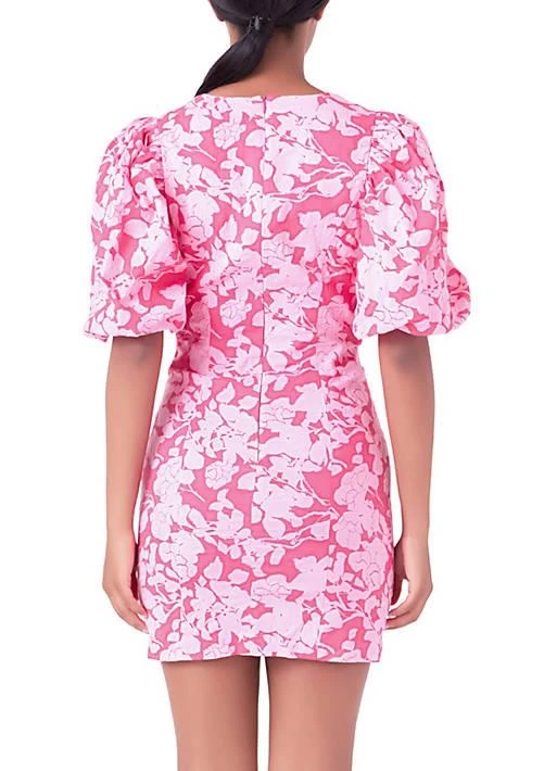 Endless Rose Rose Floral Puff Sleeve Mini Dress 2