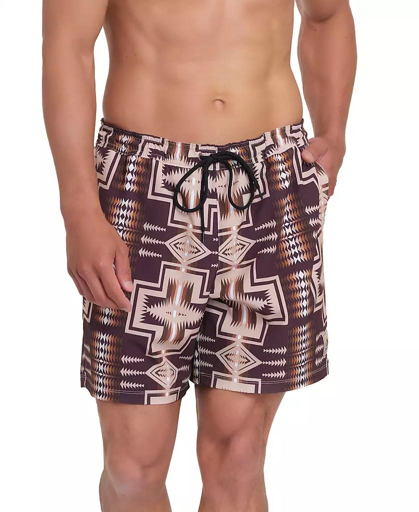 Pendleton Men's Printed 7" Packable Swim Trunk