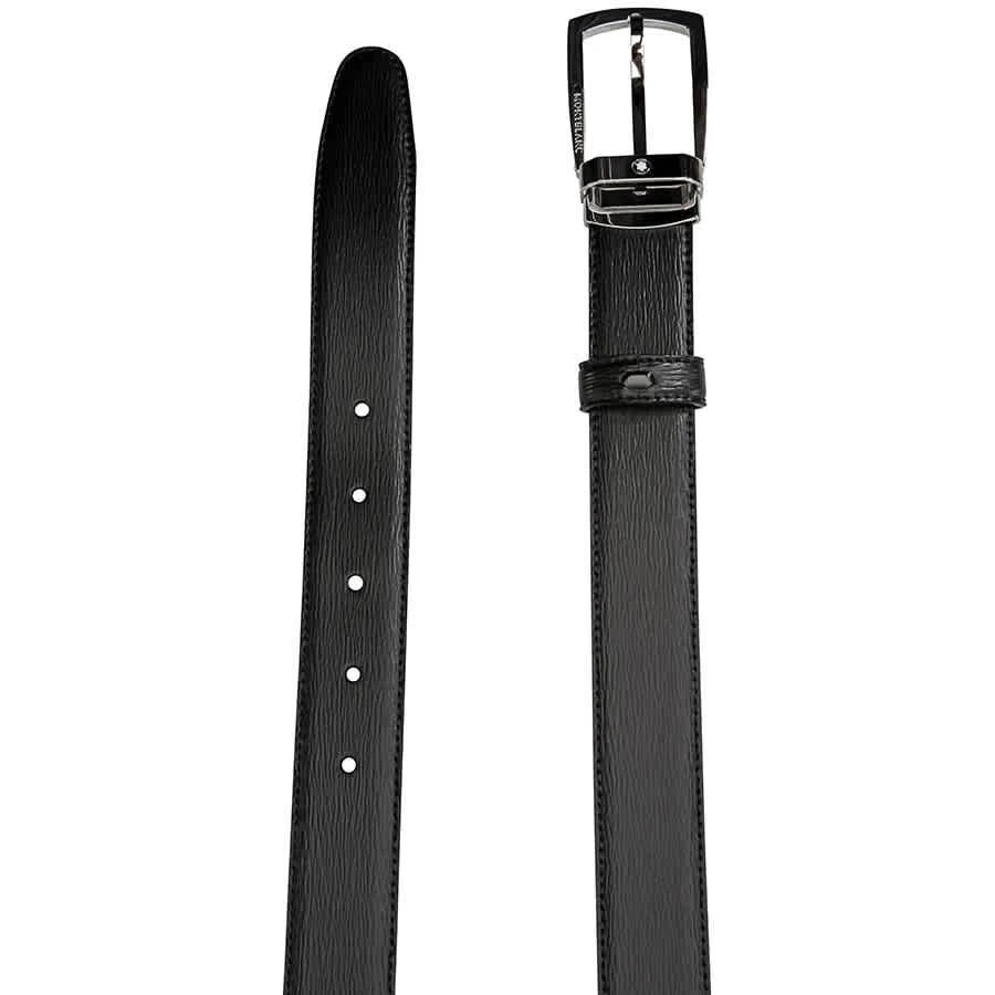 MontBlanc Black Leather Belt- Black116706 2