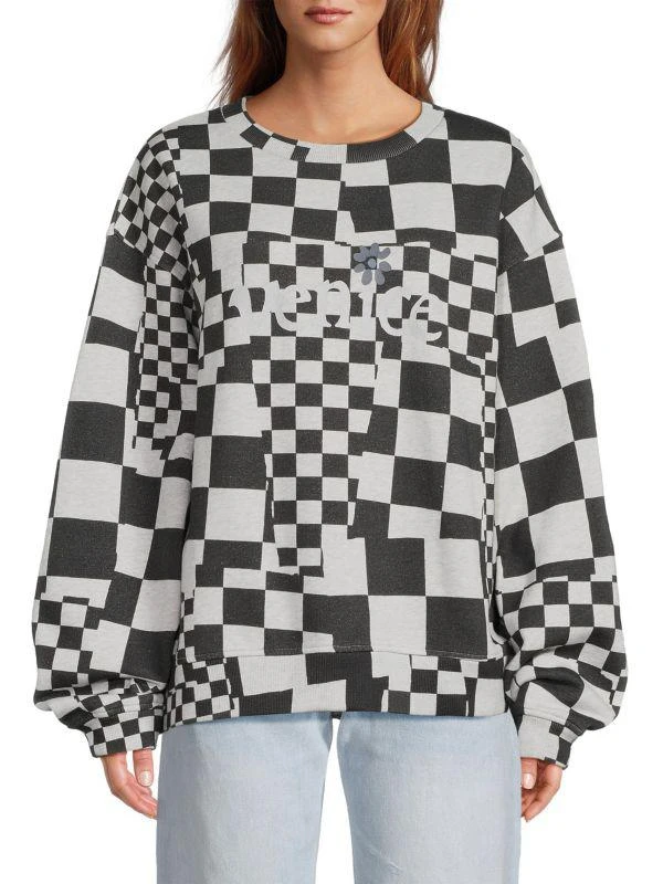 ERL Venice Checked Cotton Sweater 5