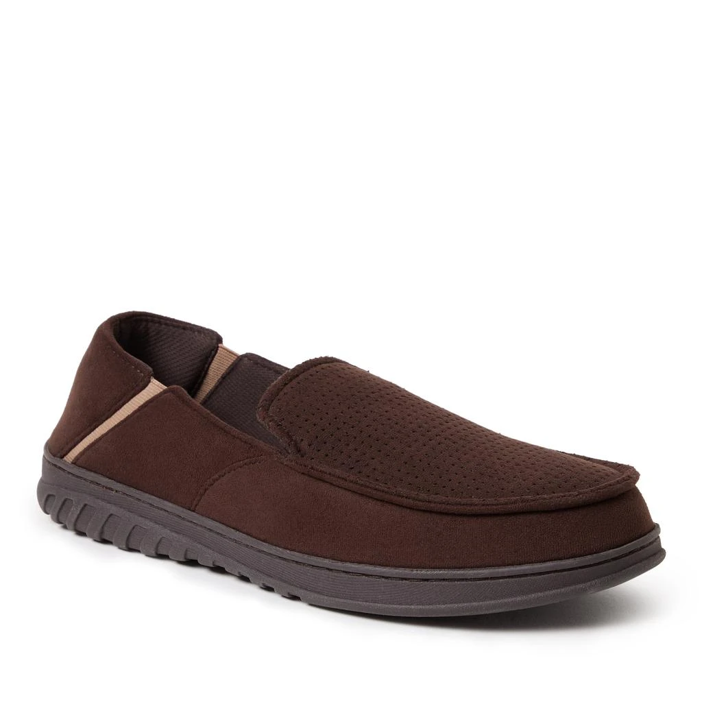 Dear Foams Dearfoams Men's Perforated Microsuede Twin Gore Moccasin 6
