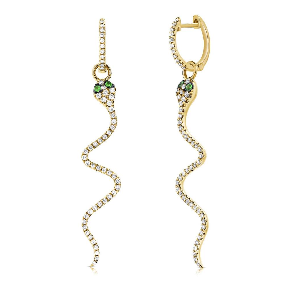 Sabrina Designs 14k Gold & Diamond Snake Earrings