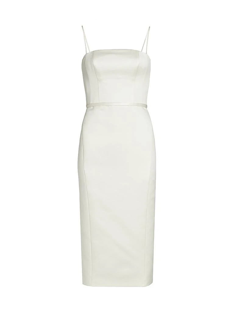 Amsale Duchess Satin Sheath Dress 1