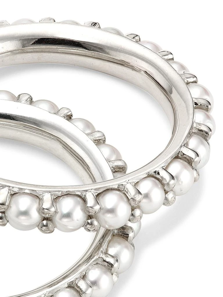 Spinelli Kilcollin Sterling Silver & Akoya Hoops 4