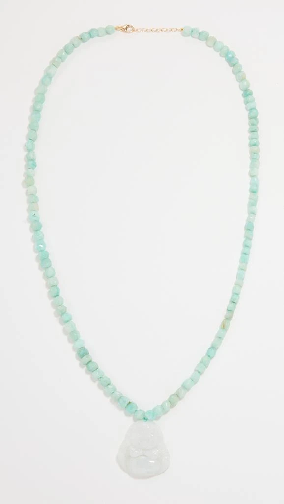Jia Jia 14k Moonstone Happy Buddha Necklace 1