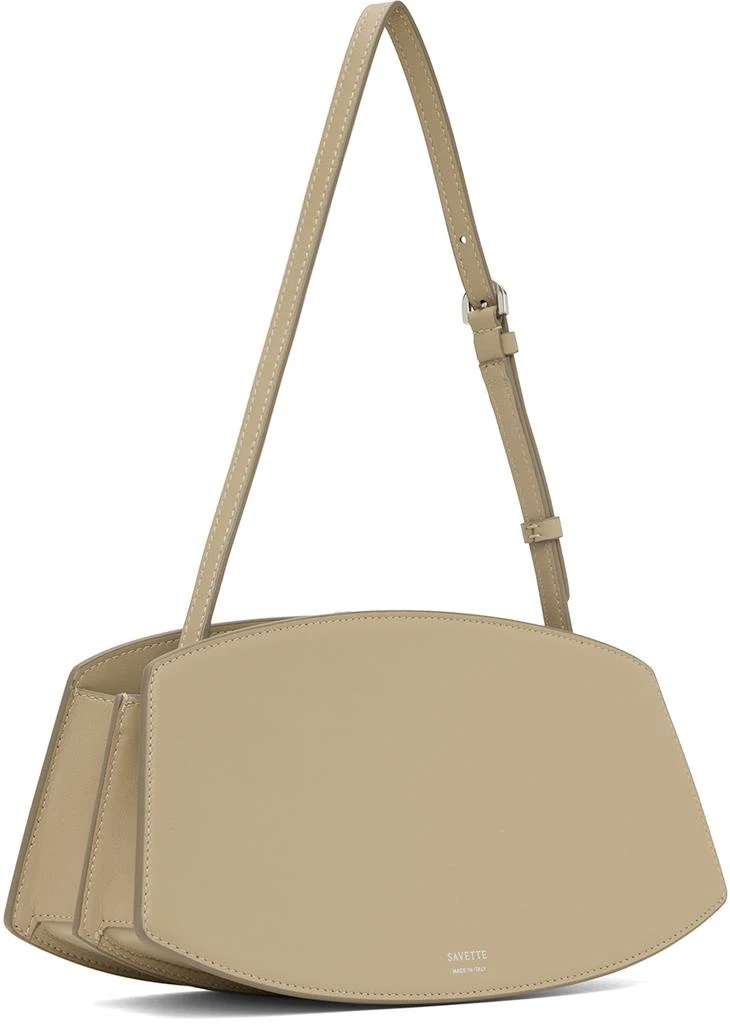 SAVETTE Beige Florence Shoulder Bag 3