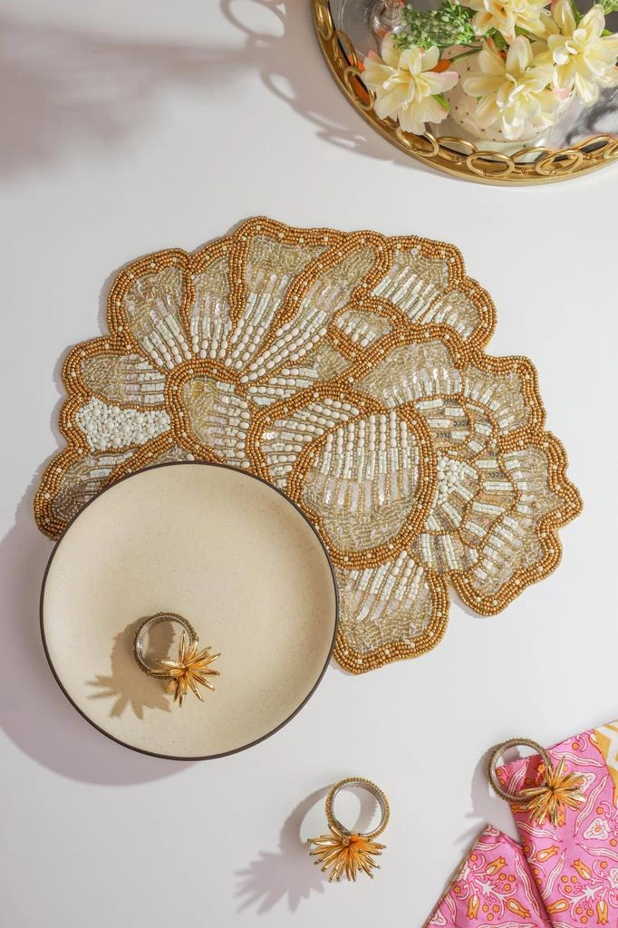 Tiramisu The "Art Deco Bloom" Beaded Charger 2