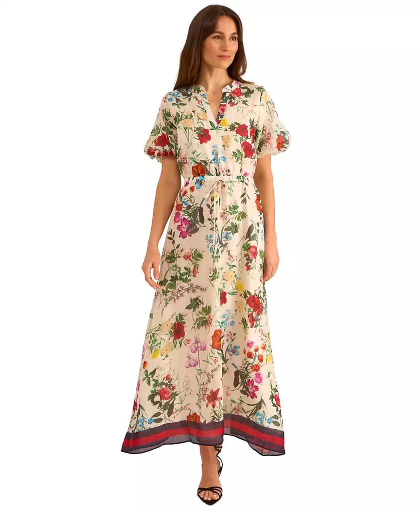 Vince Camuto Women's Floral-Print Puff-Sleeve Maxi Dress