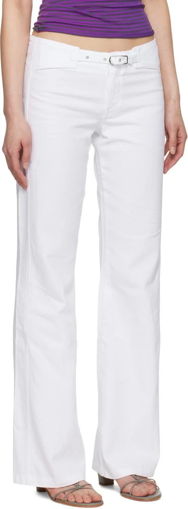 Gimaguas SSENSE Exclusive White Nicole Denim Trousers 2