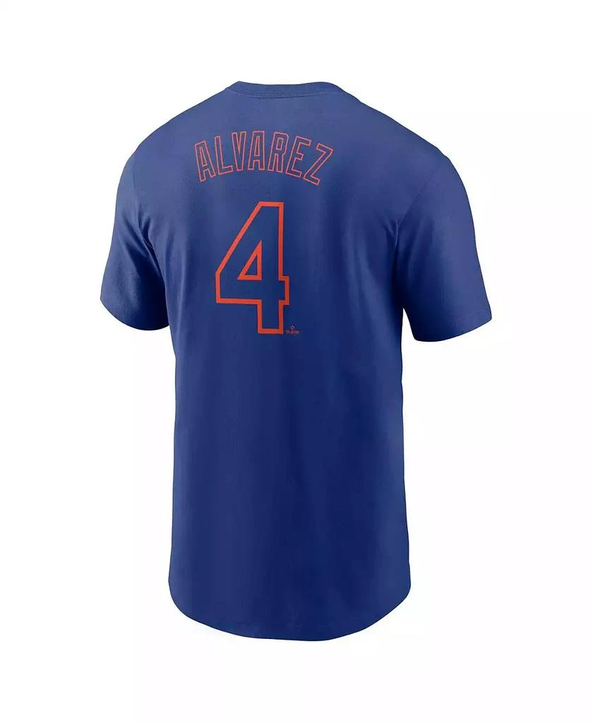NIKE Men's Francisco Alvarez Royal New York Mets Fuse Name Number T-Shirt 2