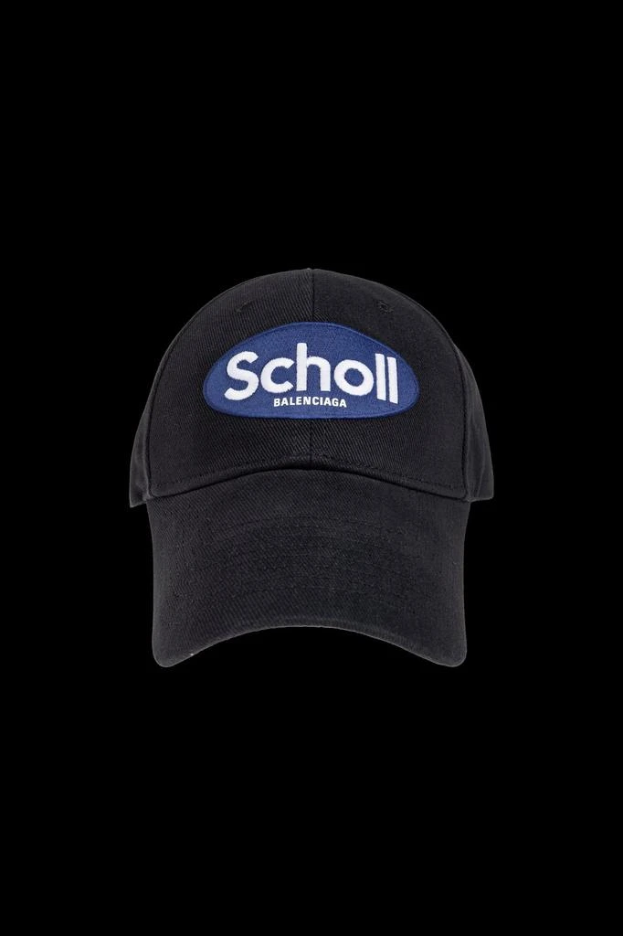 Shop Balenciaga X Scholl Logo Embroidered Baseball Cap on Sale at