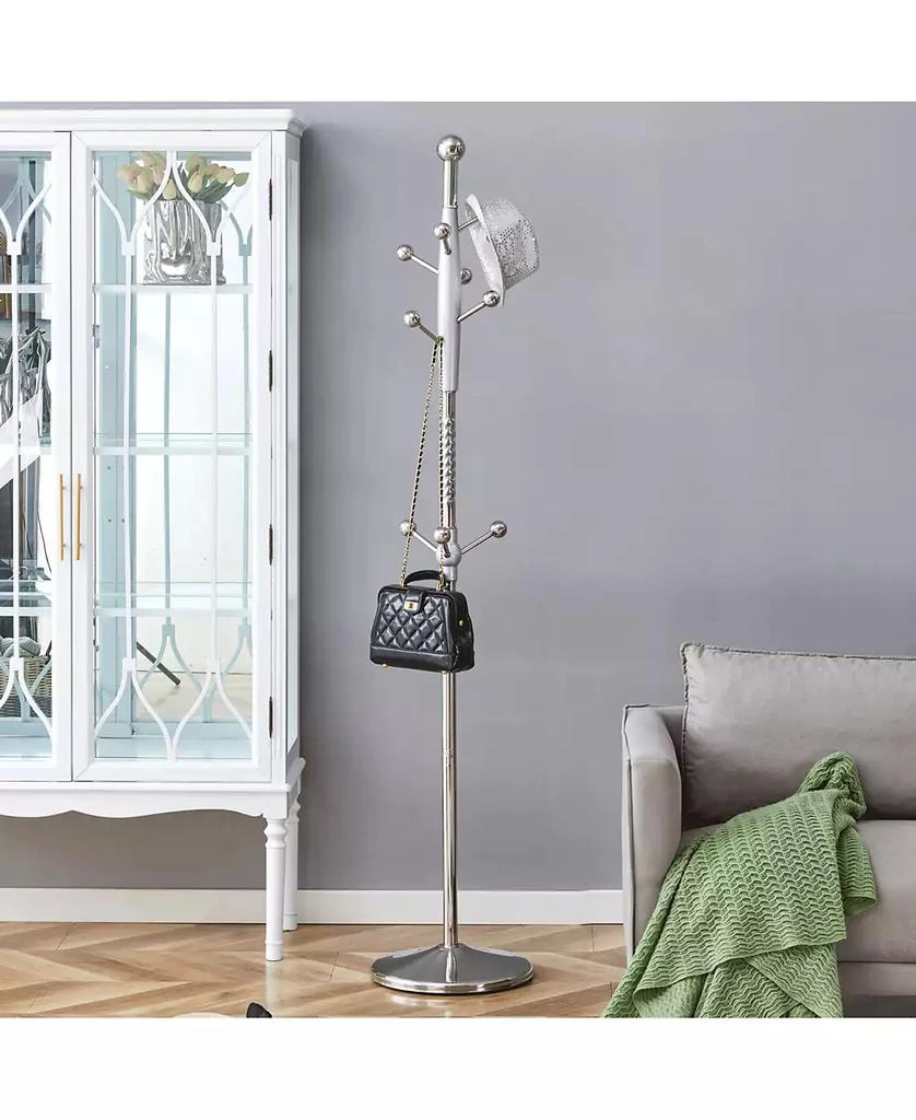 Streamdale Furniture Modern Silver 
Gold Coat Rack - 72 Inch, Detachable Bracket