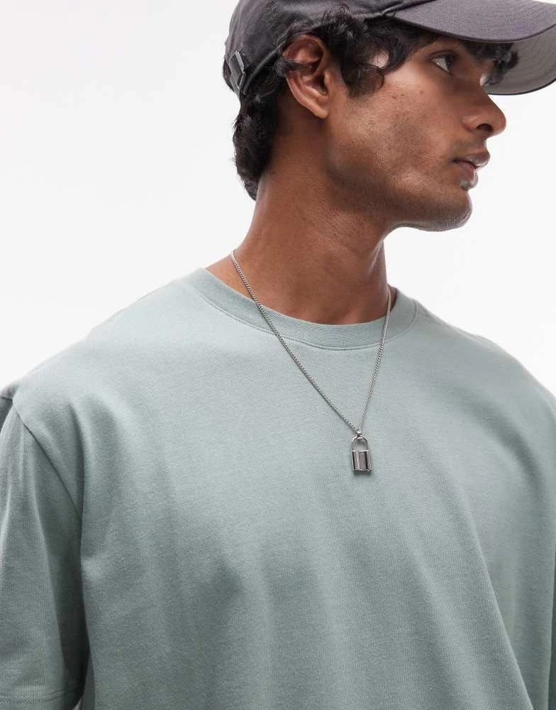 Topman Topman oversized fit t-shirt in sage 2