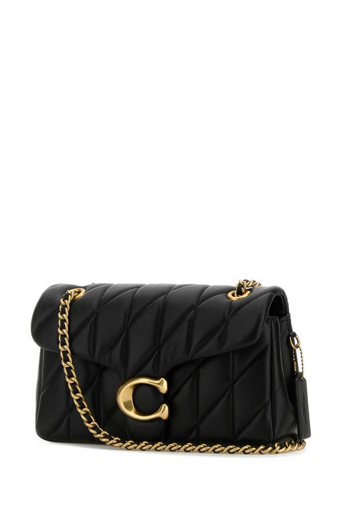 Coach BLACK LEATHER TABBY 26 SHOULDER BAG