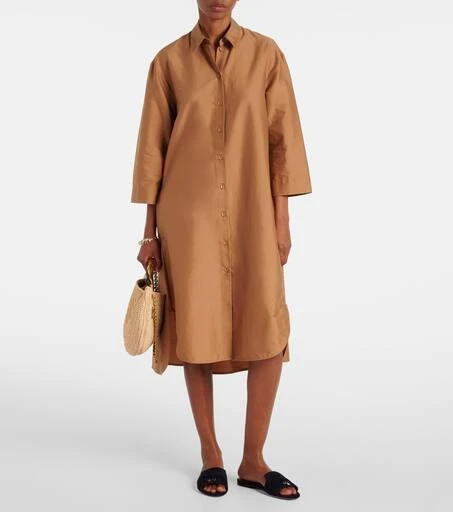 Max Mara Sella cotton-blend shirt dress 6