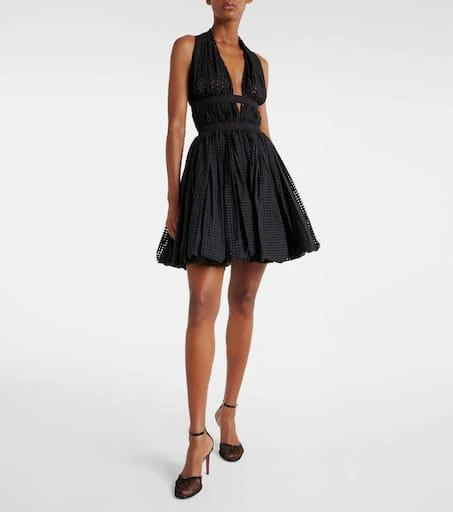 Alaïa Leather-trimmed mesh pumps 3