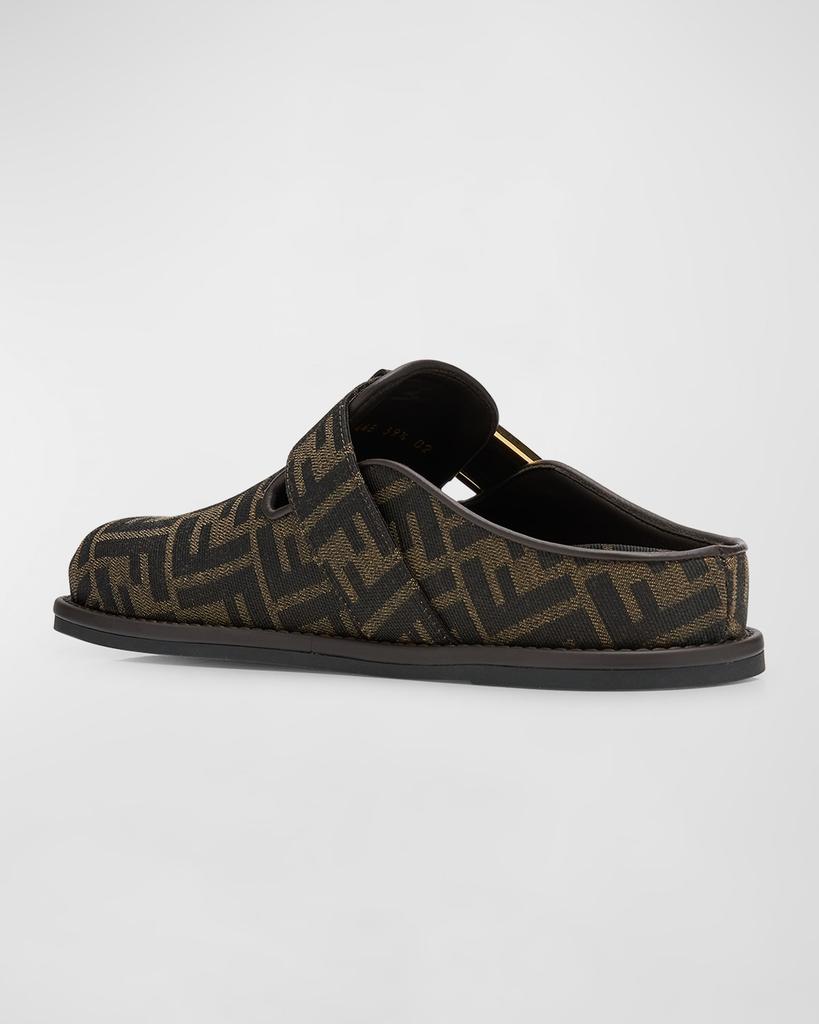 Fendi Feel FF Jacquard Sabot Mules - Slippers - Free Shipping
