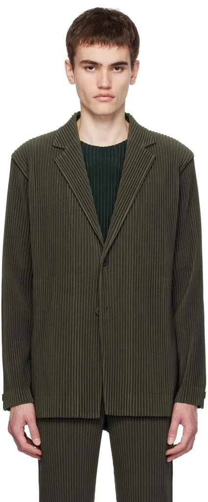HOMME PLISSÉ ISSEY MIYAKE Khaki Tailored Pleats 1 Blazer 3-L 