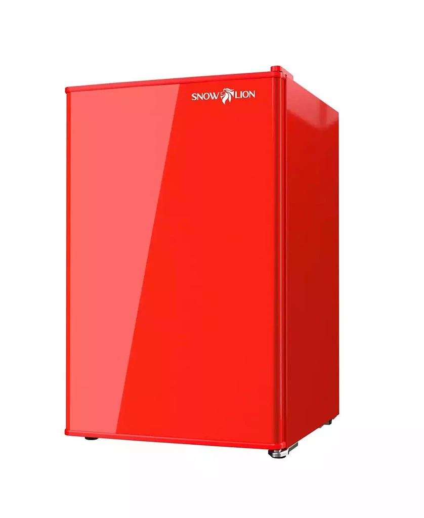 SnowLion Premium 65 L Solid Door Mini Refrigerator, Freestanding Under-Counter in Red