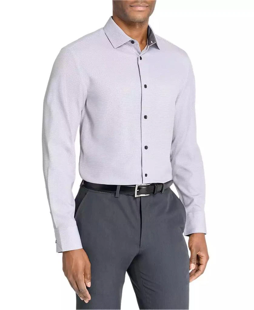 ConStruct Men's Slim Fit Micro Geo 4-Way Stretch Performance Dress Shirt 2