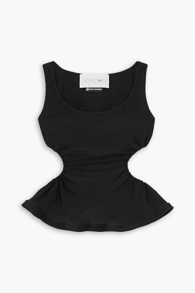 AZ FACTORY + Ester Manas ruffled stretch-jersey top 1