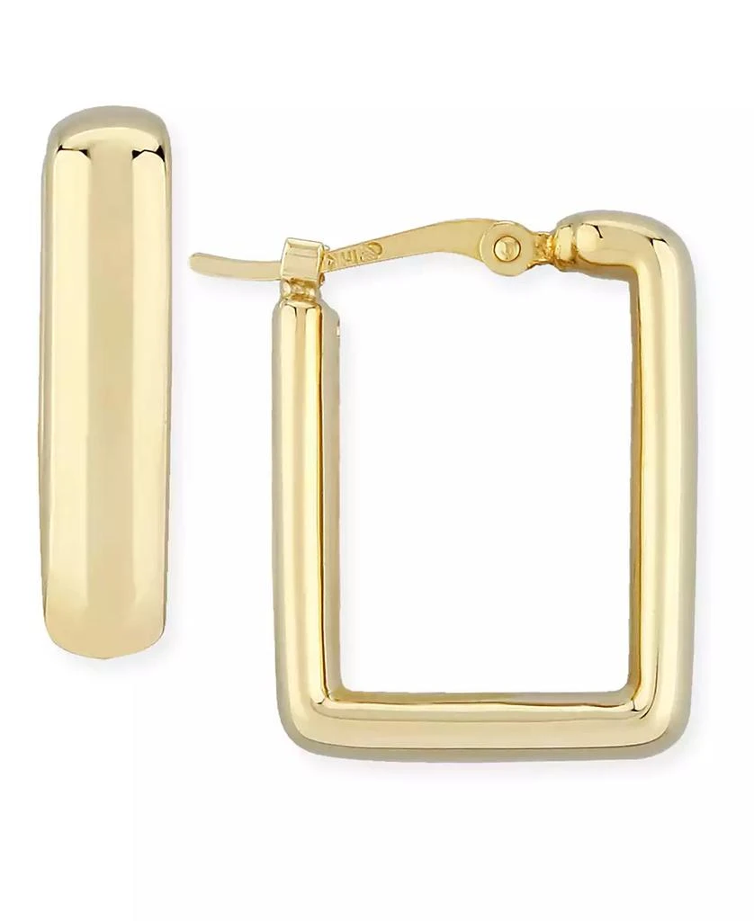 Macy's Square Hoop Earrings Set in 14k Yellow Gold 1