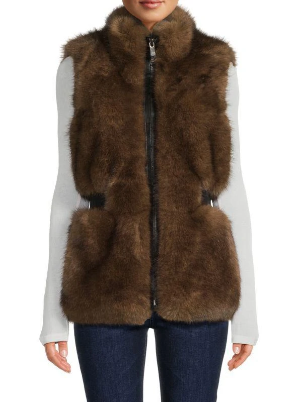 BELLE FARE Faux Fur Vest 1